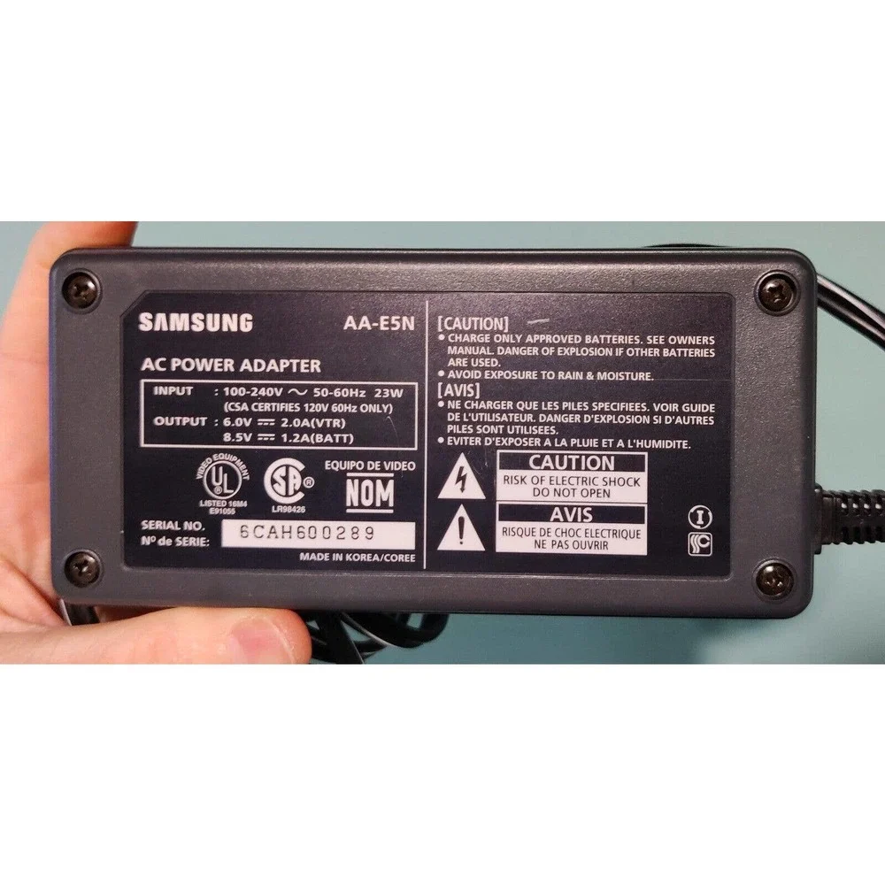 Samsung AA-E5N Charger AC Power Adapter Camcorder Genuine Official OEM Supply B5